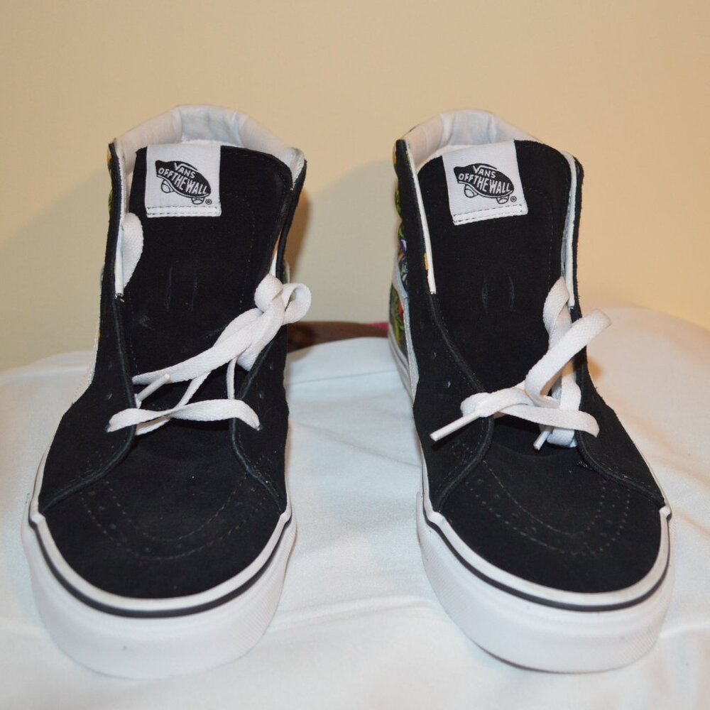 NWT Vans 7.5 Men's 9 Women's Sk8-Hi Skater Shoes Skull Fruit - Picture 3 of 8